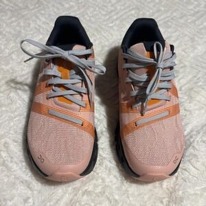 On Cloud 4 Running Shoes Womens 7  Orange Excellent Stability Sneakers